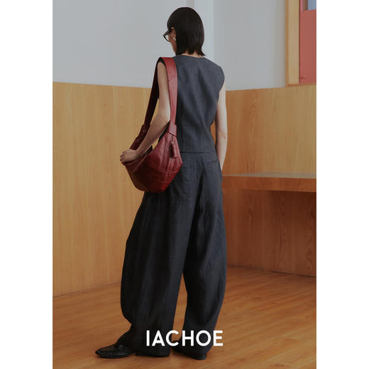 棉仓3561518011-IACHOE阔腿亚麻裤 商品图3