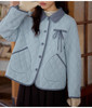 裁缝学苑AS421复古撞色翻领菱格棉服外套纸样女装上衣短款新款棉衣样板 商品缩略图2