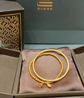 D020970两世欢手链+黄金素圈搭配在一起真的好嗑