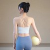 【限时秒】YOGACODE【火树银花系列】前胸褶皱瑜伽服背心女带胸垫修身显瘦美背DWC115033 商品缩略图1