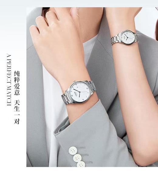 依波简约石英情侣腕表5186皮带款/5168钢带款 商品图4