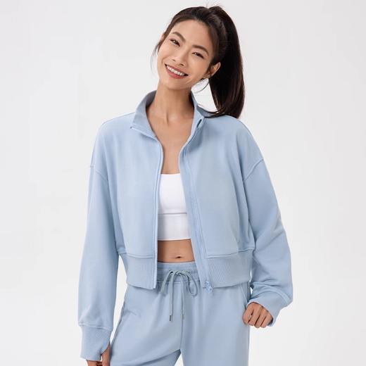 跃牌【欲动春风】系列 秋冬运动宽松立领瑜伽外套休闲跑步健身上衣拉链开衫24321 商品图3