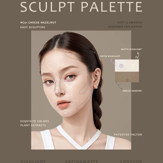 猫科动物三色高光修容盘HC01 乳酪榛子 商品图5