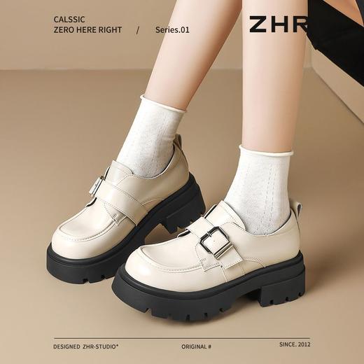 ZHR则则厚底乐福鞋2025新款气质百搭小皮鞋英伦学院风单鞋ins女鞋 商品图8