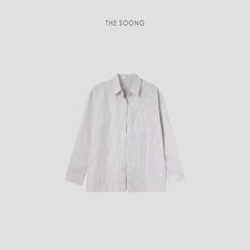 THESOONG日本进口三醋酸 必入云朵感翻领条纹衬衫HZCS5213