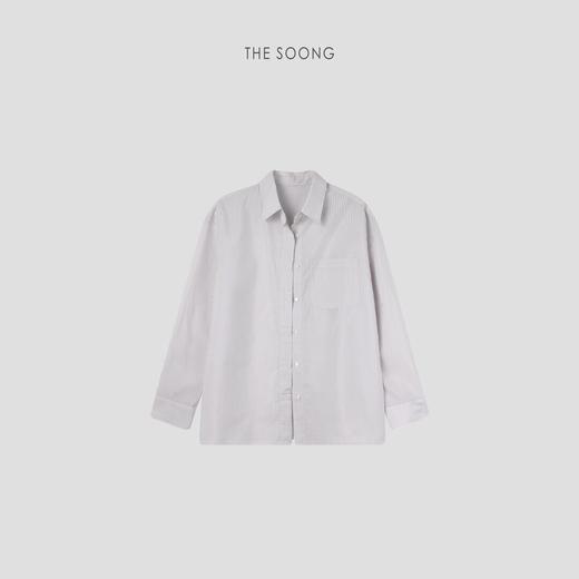 THESOONG日本进口三醋酸 必入云朵感翻领条纹衬衫HZCS5213 商品图0