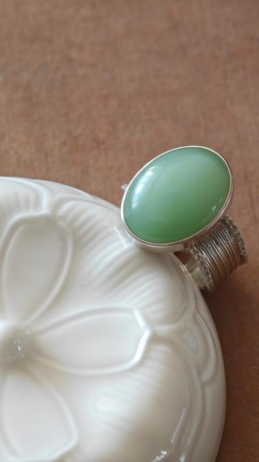 度流年（下）·和田玉银戒指【嘉石526】 商品图0