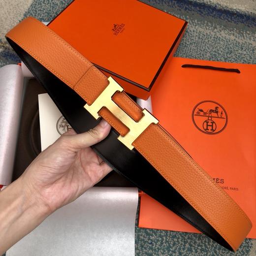 马家 腰带 御用原厂Epsom&Swift皮 进口定制精钢五金 ,精工H扣拉丝面料，真金电镀 激光镌刻LOGO ,🎁配全套专柜包装 ，宽:3.8cm 商品图2