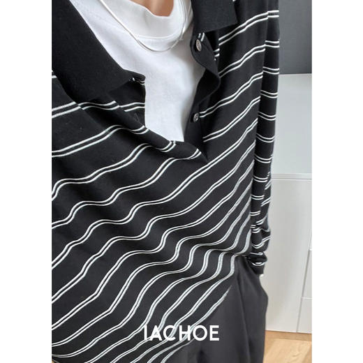 棉仓3561505020-IACHOE羊毛条纹针织衫保暖冬装 商品图3