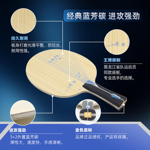 【送精英定制三星球】YINHE银河pro01专业一号王博御制底板外置ALC芳碳乒乓球拍底板 商品图1