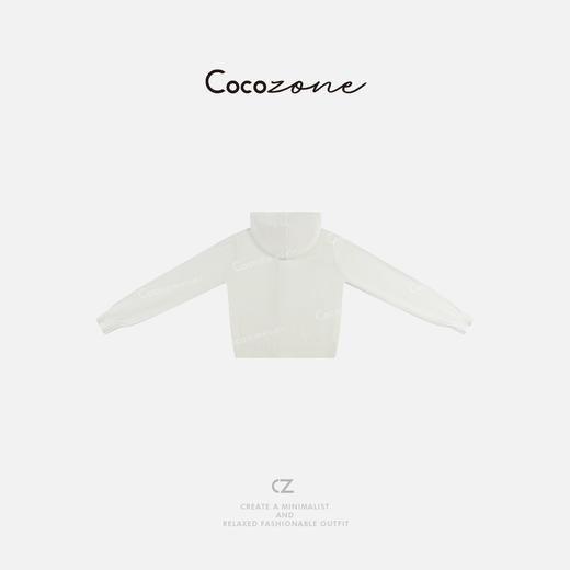 COCO ZONE 早春慵懒风薄款连帽拉链针织开衫CD1A0071 商品图3