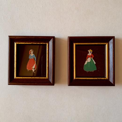 意大利中古珐琅彩装饰画 商品图0