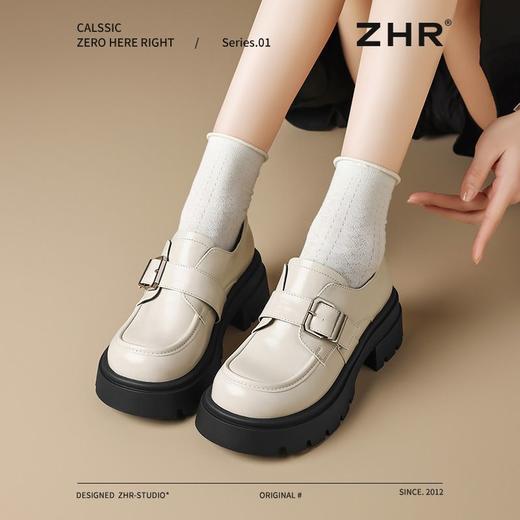 ZHR则则厚底乐福鞋2025新款气质百搭小皮鞋英伦学院风单鞋ins女鞋 商品图4