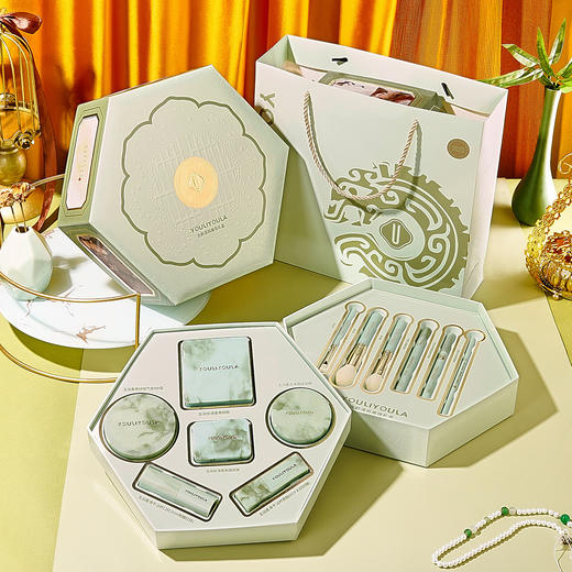 【尤莉尤拉古韵清风彩妆套装】情人节 送女友老婆生日礼物 化妆品礼盒  商品图0