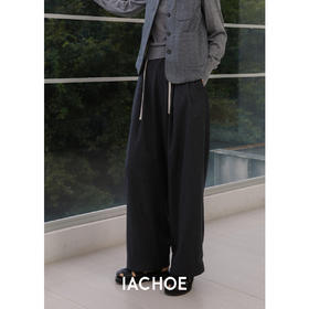 棉仓3571518003-IACHOE抽绳阔腿休闲裤