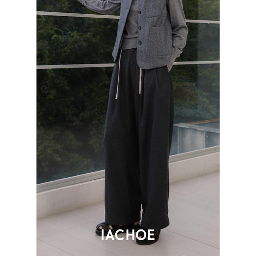 棉仓3571518003-IACHOE抽绳阔腿休闲裤 商品图0