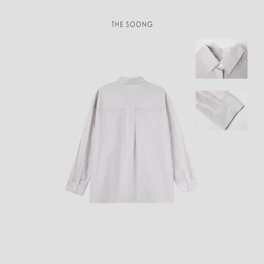 THESOONG日本进口三醋酸 必入云朵感翻领条纹衬衫HZCS5213 商品图2