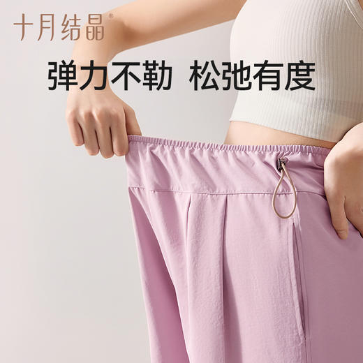 【满99-20/199-50】孕妇裤春夏季外穿2025新款不勒肚子小个子阔腿九分短裤休闲裤 商品图6