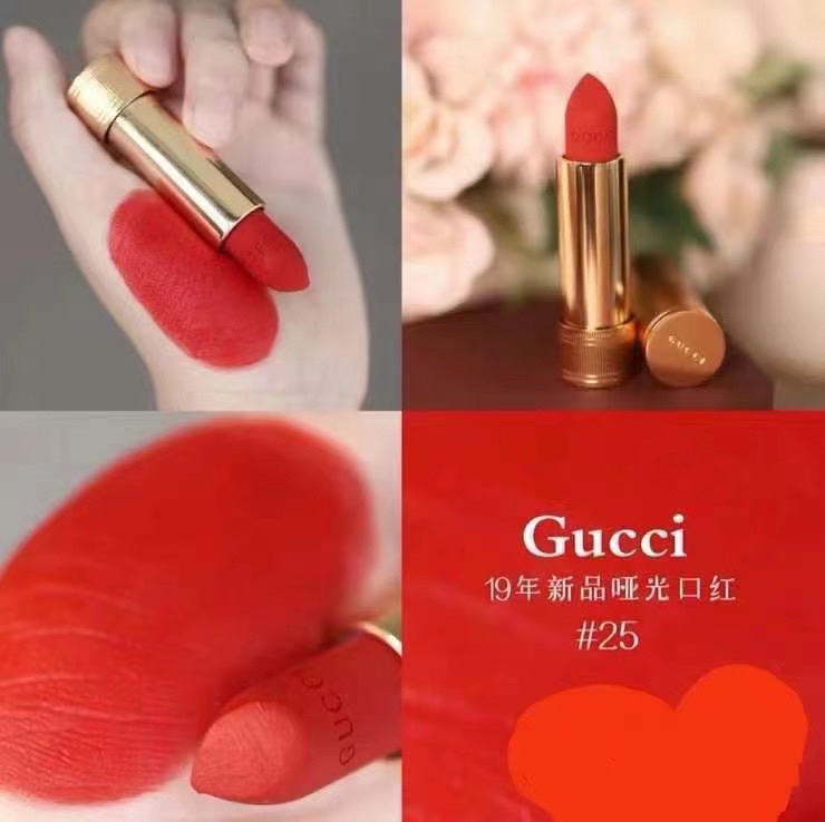 新品古驰金管哑光口红25号色 代购不退不换