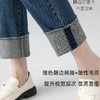 【高货xg】全新升级【铂金会员146/天猫189/差价43】(05353)洛诗琳春季新款翻边直筒牛仔裤弹力卷边深蓝九分烟管裤 商品缩略图2