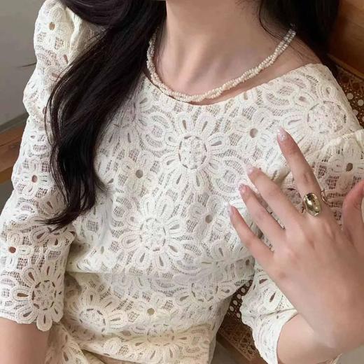 顺丰包邮洛诗琳41123法式镂空连衣裙2025春季新款气质蕾丝裙273 商品图3