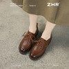ZHR真皮单鞋女2025新款简约英伦小皮鞋时尚ins乐福鞋系带软底单鞋 商品缩略图9