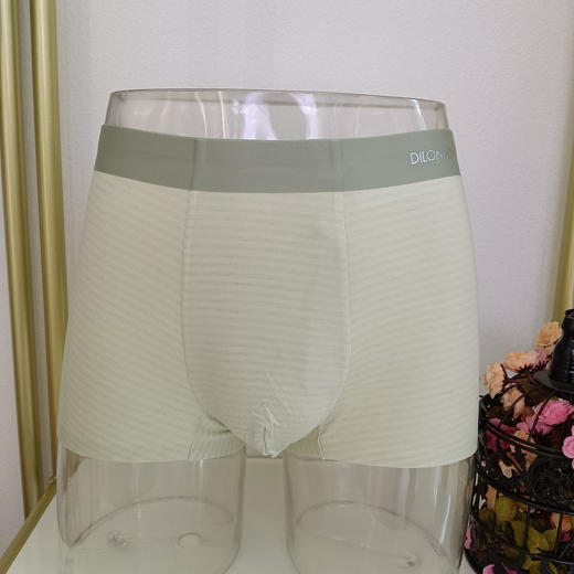 新款桑蚕丝莫代尔男士内裤四角裤抗菌透气男款平角短裤22904717 商品图3