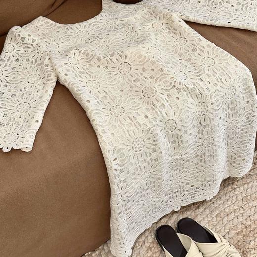 顺丰包邮洛诗琳41123法式镂空连衣裙2025春季新款气质蕾丝裙273 商品图4