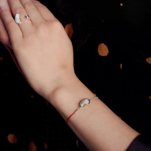 mini三福豆红绳手链 商品图1