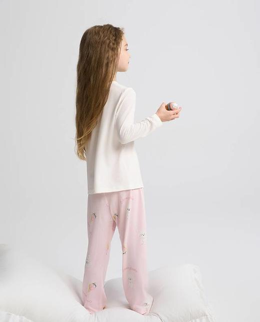 【春上新】8楼爱慕儿童Aimer Kids女孩奶皮甜心比熊长睡裤AK142G871，吊牌价329元 商品图2