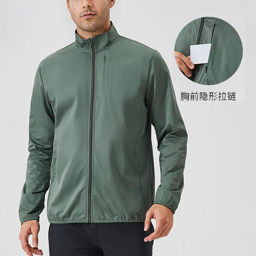 跃牌【欲动春风】男装系列 秋冬运动外套立领拉链夹克户外防风长袖开衫跑步健身上衣41611 商品图0