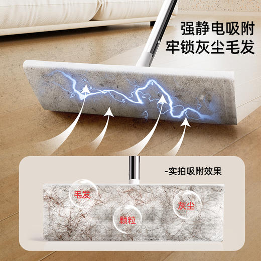 好媳妇懒人除尘拖把静电免洗家用一次性吸尘纸底板一拖净干湿纸平板拖 商品图3