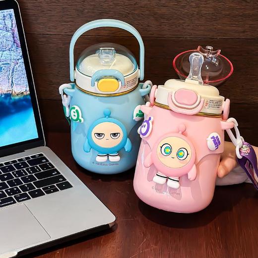 蛋仔派对儿童保温杯吸管水杯食品级男孩女孩上学专用学生水壶水杯 商品图1