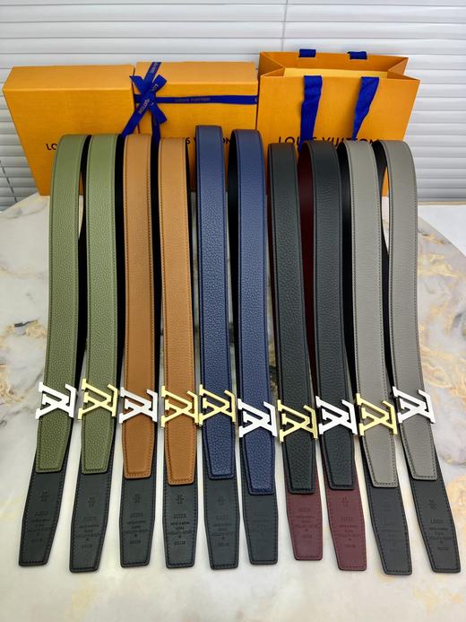 驴家 腰带 ，💋🐂荔枝纹配平纹牛皮带身，双面穿戴，自由切换，百搭款 商品图1