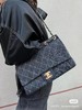 D020948双C金扣中古牛仔外缝线斜挎包 商品缩略图3