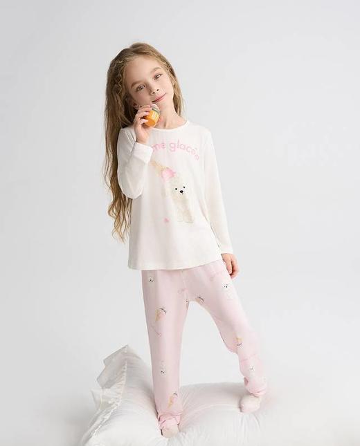 【春上新】8楼爱慕儿童Aimer Kids女孩奶皮甜心比熊套头长袖睡衣AK141G871，吊牌价329元 商品图2