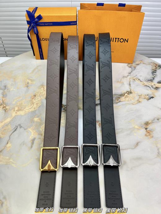 新款驴家腰带系列，🐂进口压花小牛皮，搭配平纹牛皮，非常耐用！ 精致手工绘边 柔软舒适 ，双面用 商品图3