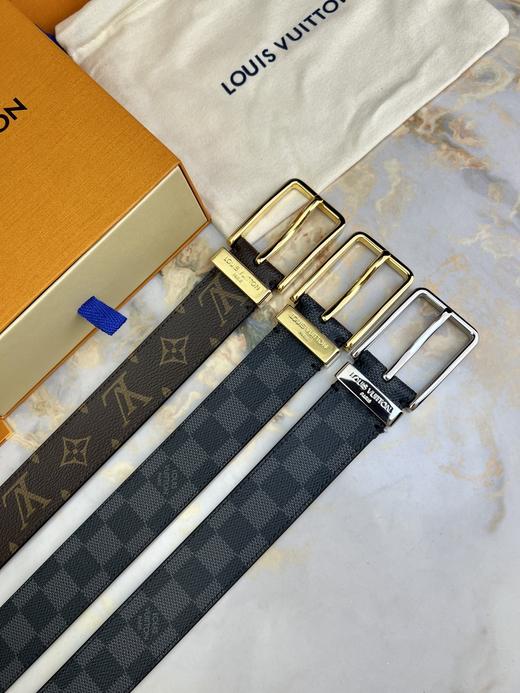 驴家 腰带系列 真金真空电镀五金针扣💋🐂黑格帆布面料 商品图2