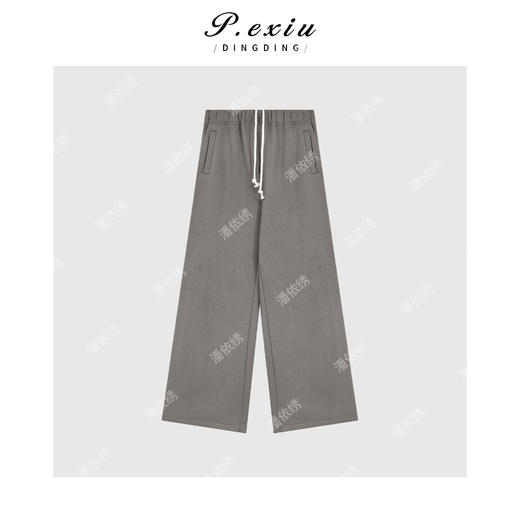 PanYiXiu/潘依绣加厚磨绒侧条纹保暖舒适抽绳休闲裤 W-62616 商品图1