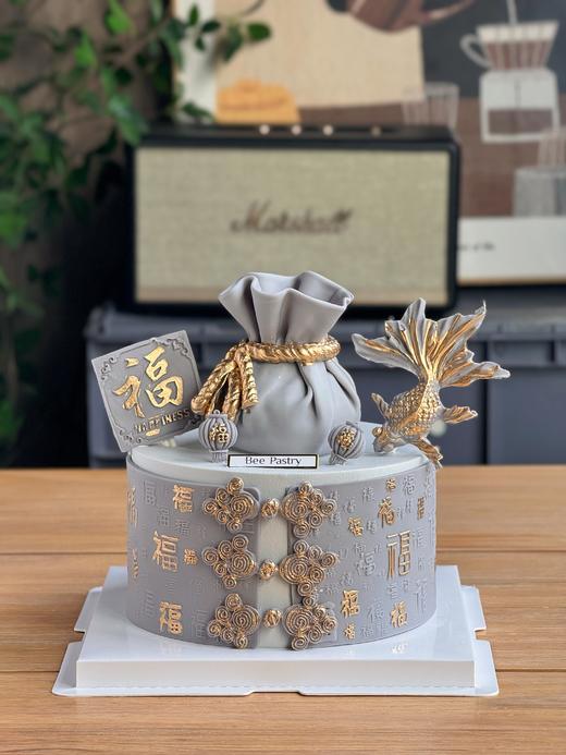 福袋蛋糕单层（字可换 寿 发） 商品图0