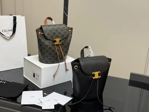 D020949高颜值皮扣设计太给力了复古老花双肩包 商品图0