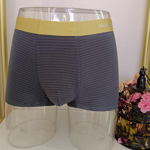 新款桑蚕丝莫代尔男士内裤四角裤抗菌透气男款平角短裤22904717 商品图2