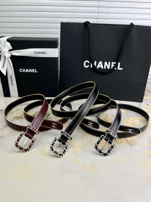 香家 专柜女款同款皮带 经典针扣系列 五金采用logo经典 亮面带皱感小牛皮💋🎁配全套专柜包装，宽:2cm, 商品图0