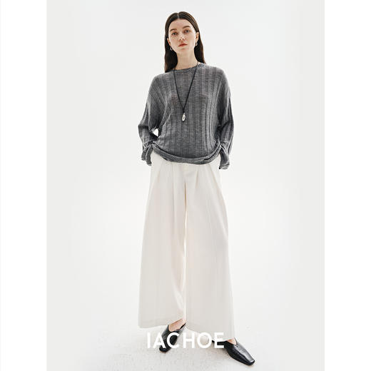 棉仓3621505012-IACHOE松慵懒全羊毛薄款毛衣 商品图2