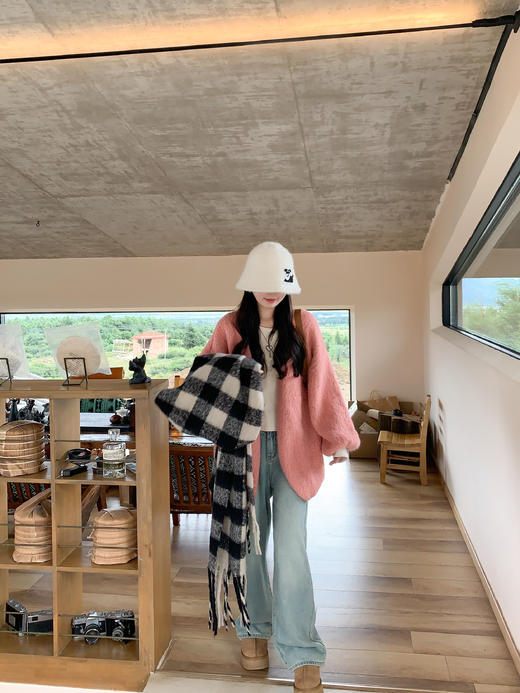 【269元任选2件】现货！成本巨贵，拍下包赚！韩系甜美温柔粉色宽松显瘦毛衣开衫 商品图9