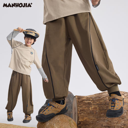 【熊朋友】漫画家25春升级抗菌速干凉感鸟眼布校园运动灯笼裤 商品图2