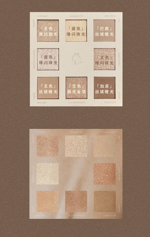 猫科动物八色眼影盘ES01莫兰迪奶茶 商品图4