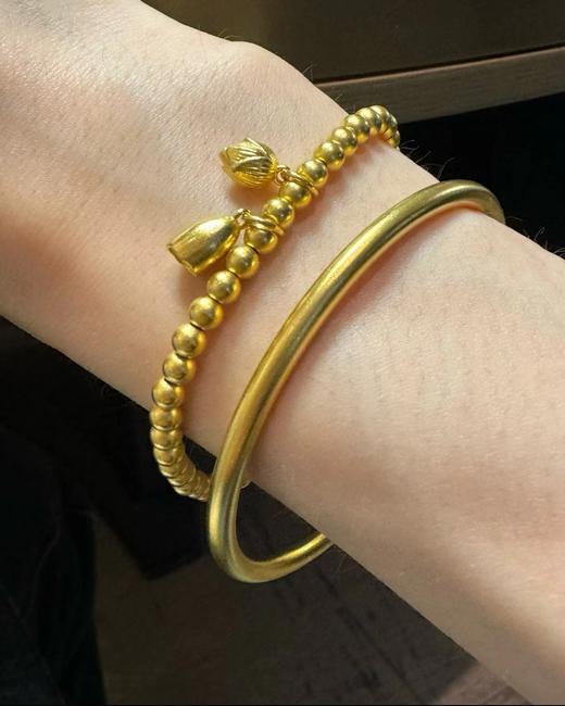 D020970两世欢手链+黄金素圈搭配在一起真的好嗑 商品图3