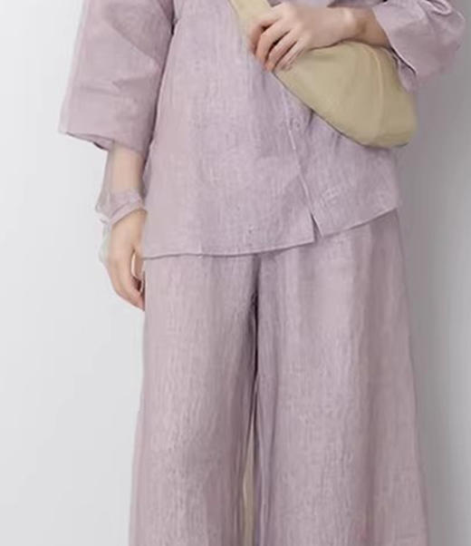 裁缝学苑AQ421韩系松弛感棉麻衬衫纸样阔腿裤子套装女装服装打板裁剪 商品图2