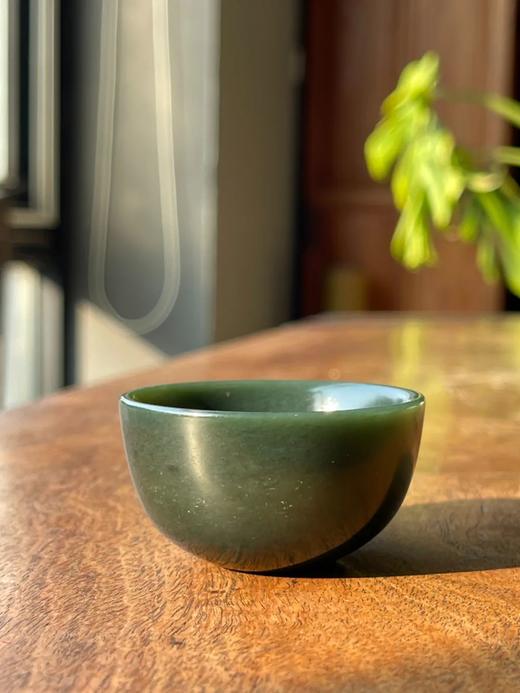 和田碧玉雕敝口杯，顺丰包邮 商品图13